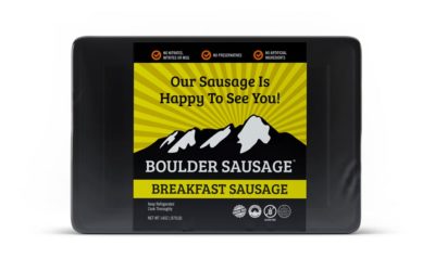 Consumer packaging for Boulder Sausage